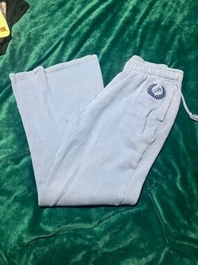 PINK Light Blue Sweatpants with Laurel Logo